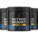 hree bottles of Nitric Boost Ultra supplement for male performance and nitric oxide support